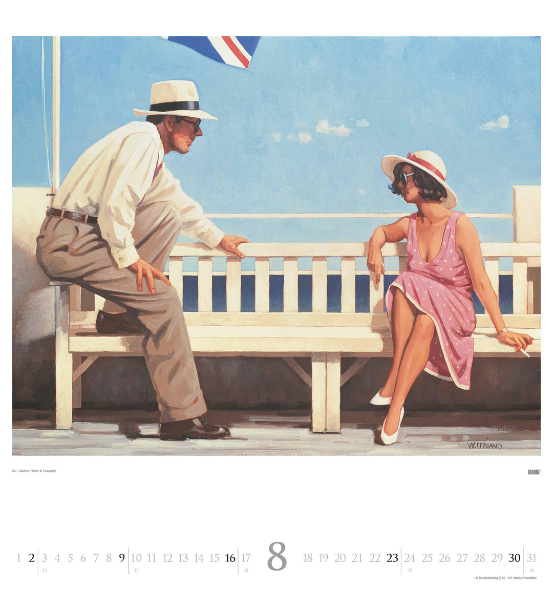 Jack Vettriano 2026 - Kunst-Kalender - Wand-Kalender - 45x48 | -