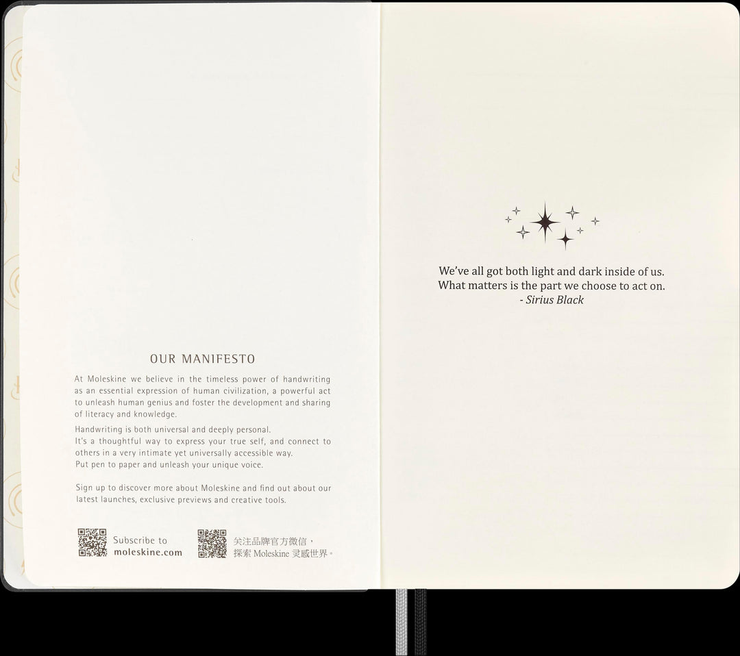 Moleskine Harry Potter Lumos Notizbuch, L/A5, Liniert, Fester Einband, Schwa...