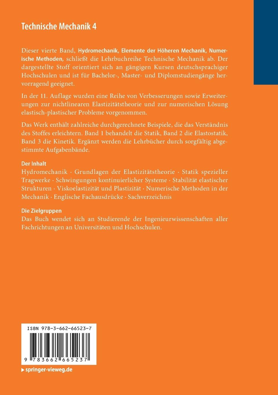 Technische Mechanik 4 | Gross, Dietmar | Hauger, Werner | Wriggers, Peter