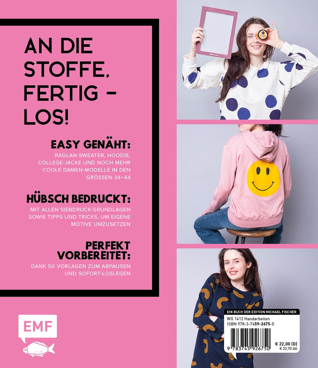 Happy Sweater nähen - Siebdrucken super easy! Mit 50 Motivvorlagen von @akko...