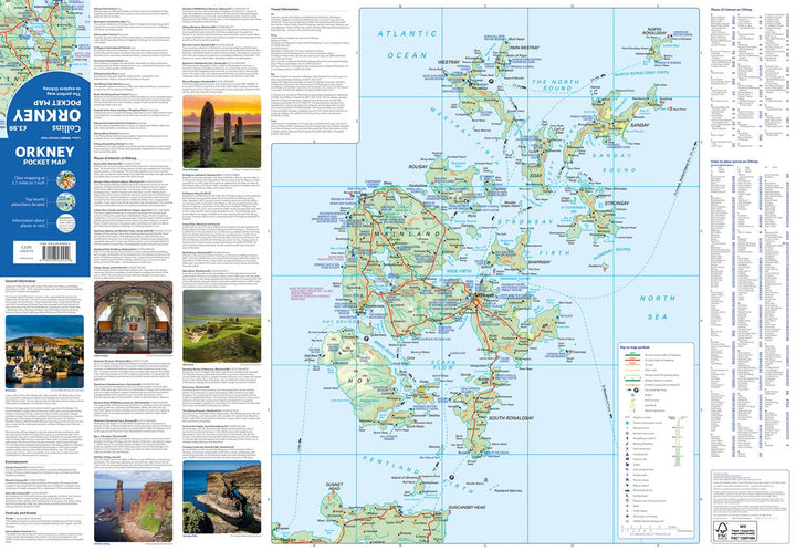 Orkney Pocket Map | Collins Maps