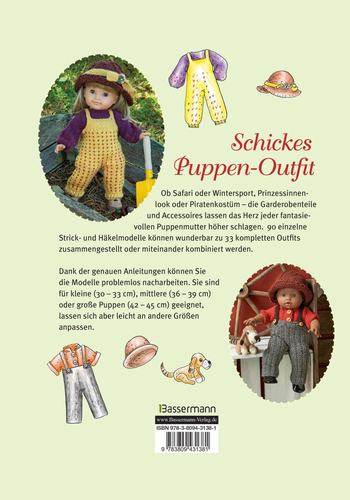 Maschenmode für Puppen. Puppenkleider zum Stricken und Häkeln in drei Größen...
