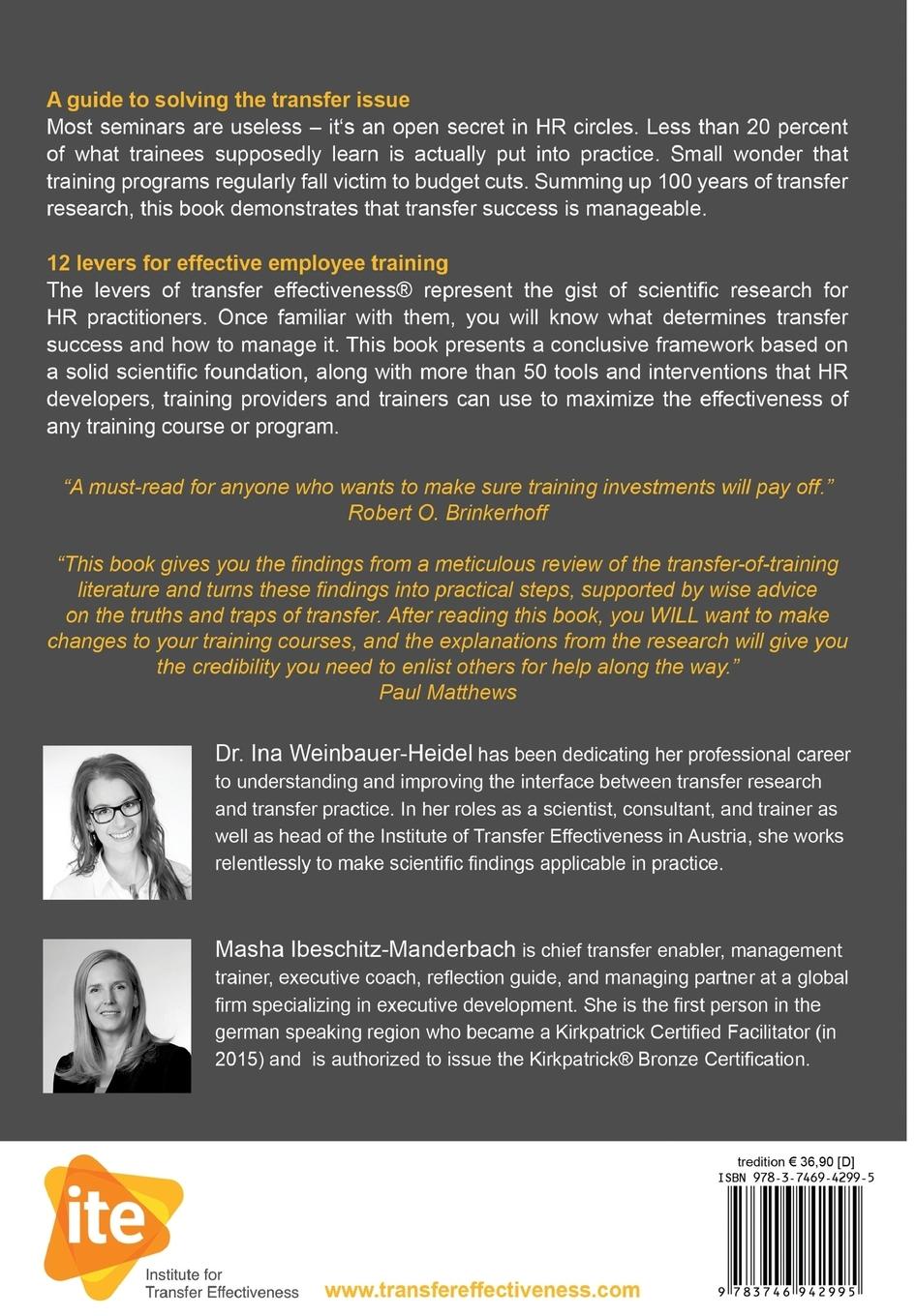 What Makes Training Really Work | Weinbauer-Heidel, Ina | Ibeschitz-Manderba...