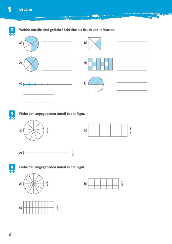 10-Minuten-Training Rechnen mit Brüchen. Mathematik 5./6. Klasse | -