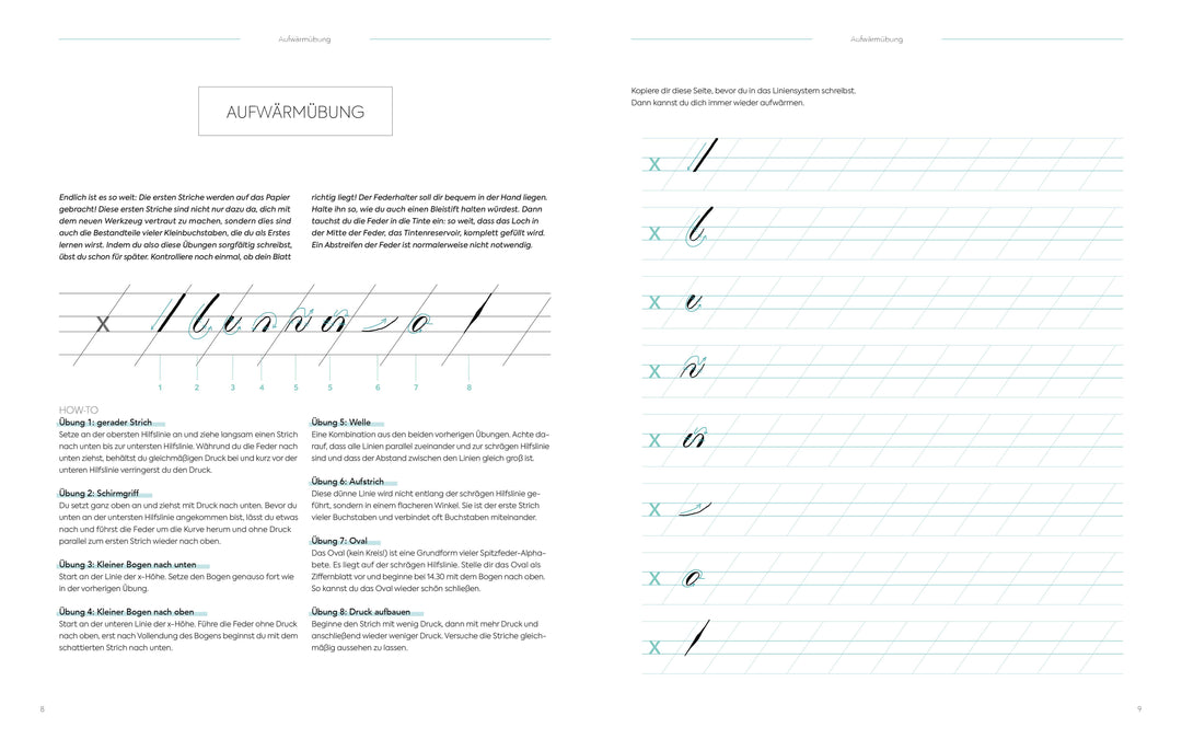 Kalligrafie von A bis Z - Das Übungsheft | Safarik, Natascha