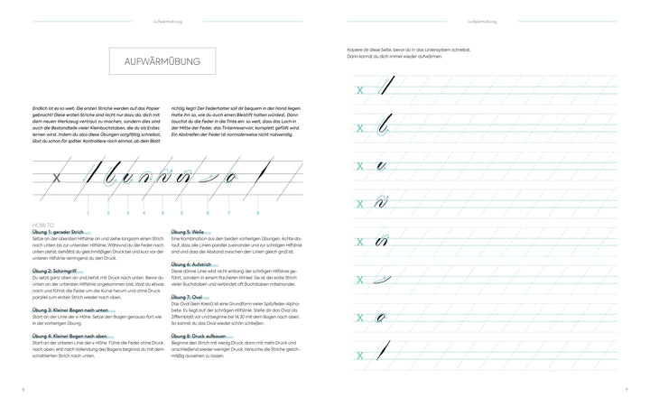 Kalligrafie von A bis Z - Das Übungsheft | Safarik, Natascha