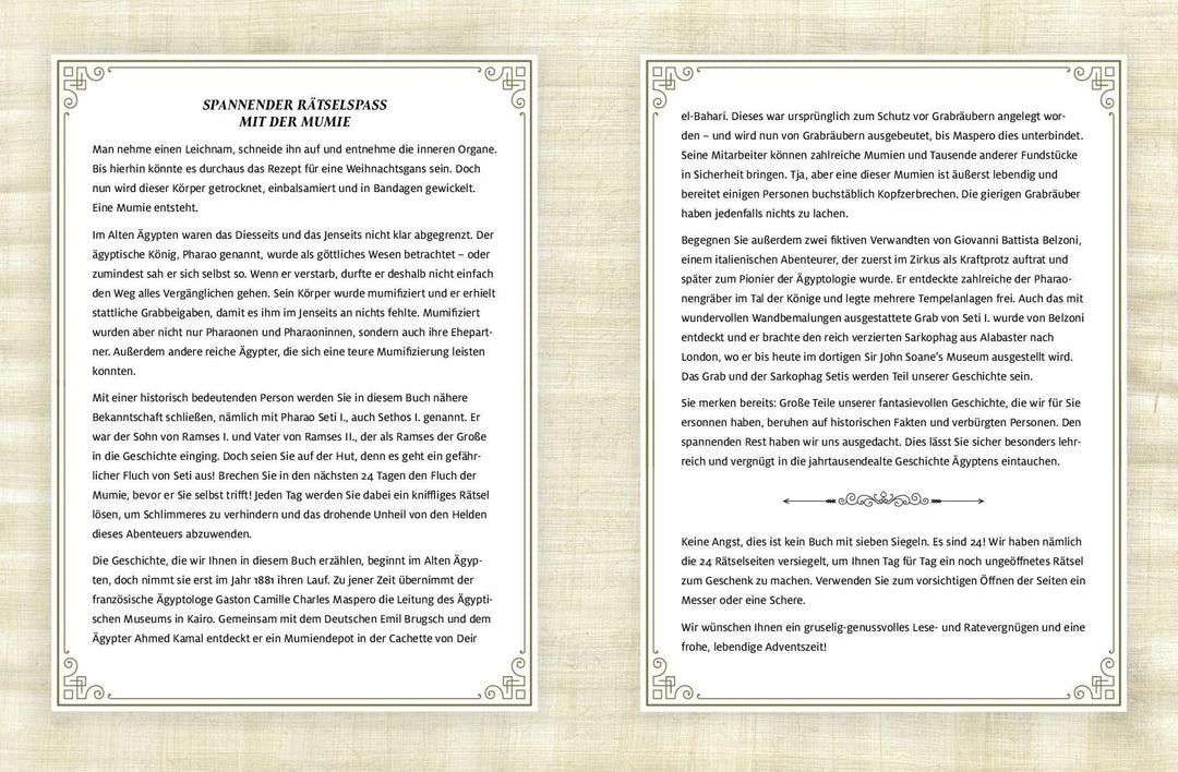 Der Fluch der Mumie Adventskalender der Logikrätsel | Kiefer, Philip