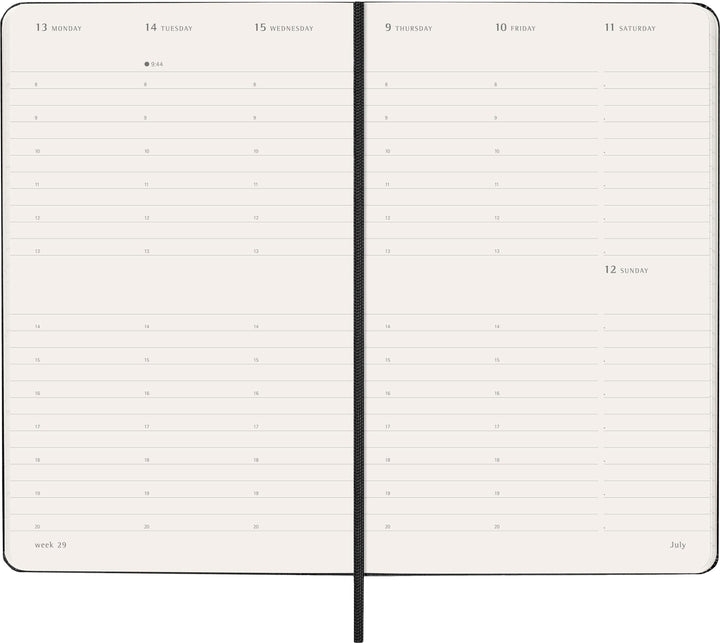 Moleskine 12 Monate Wochenkalender 2026, Large/A5, 1 Wo = 2 Seiten, vertikal...