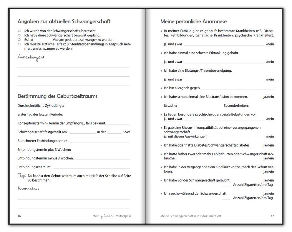 Mein privater Mutterpass - Meine Schwangerschaft selbst dokumentiert | Moser...