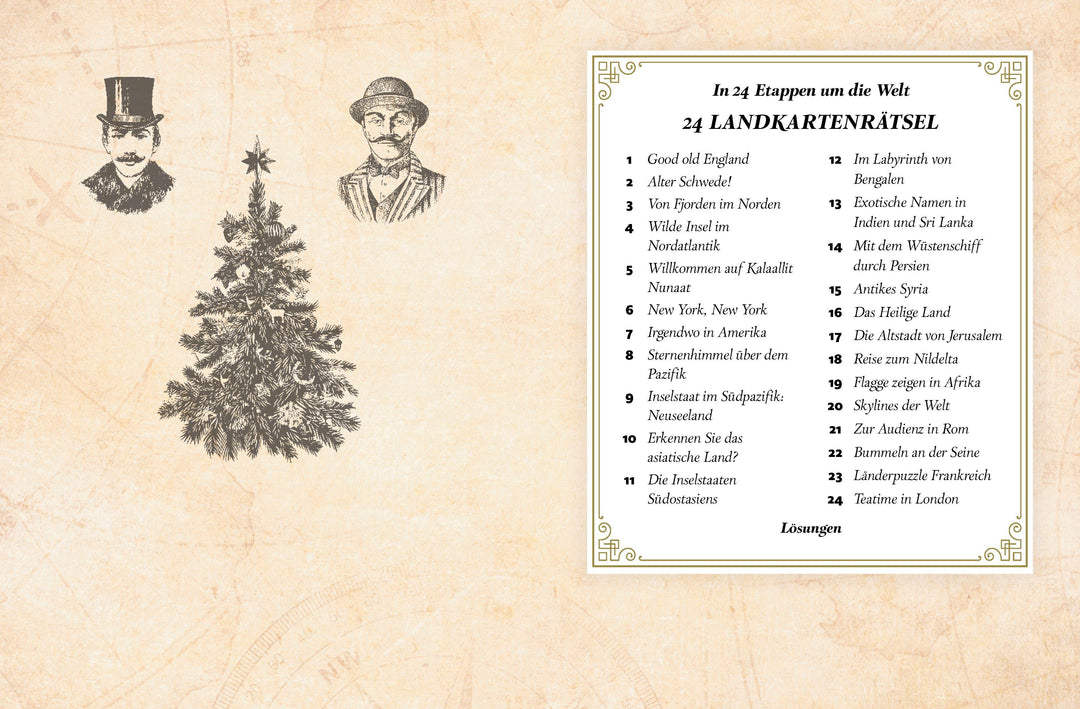 Adventskalender der Landkartenrätsel. In 24 Etappen um die Welt | Kiefer, Philip