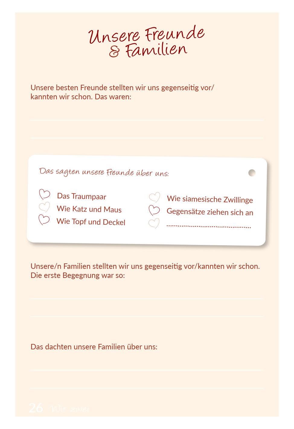 Weil wir uns lieben - Ein Erinnerungsbuch zum Ausfüllen und Verschenken | -