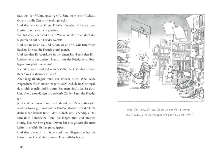 'Oma', schreit der Frieder, 'ich hab meine Lehrerin lieber!' | Mebs, Gudrun
