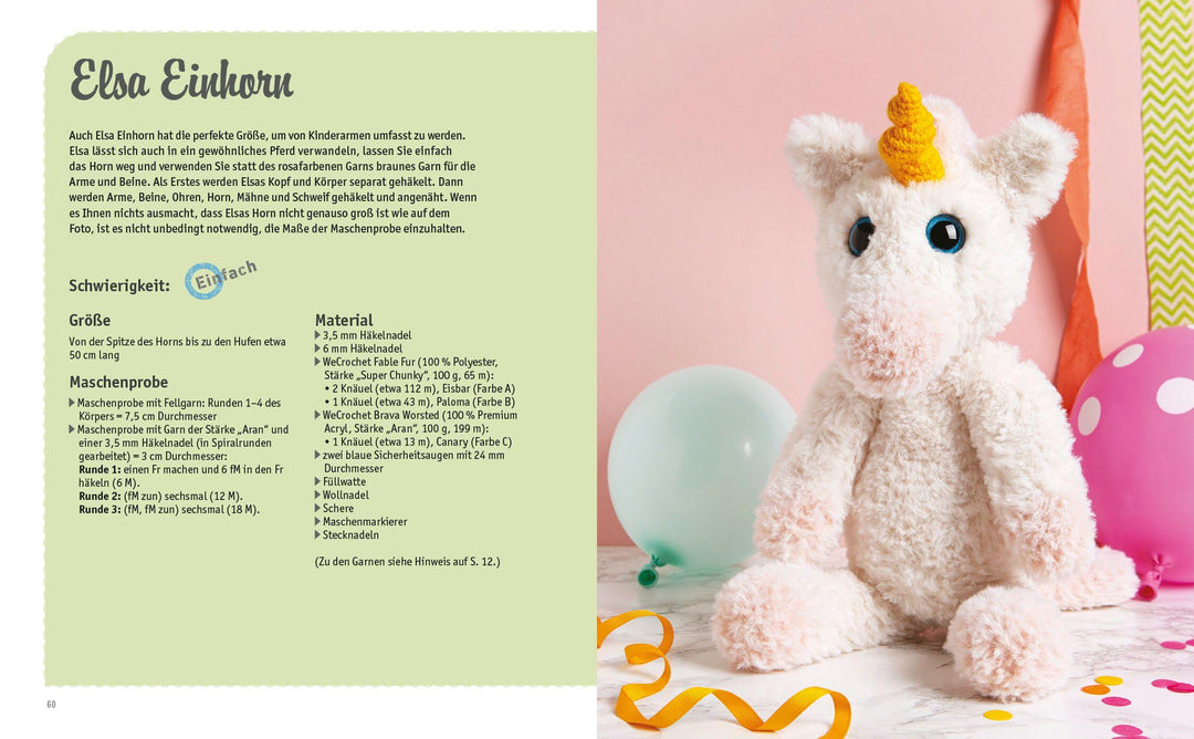 Flauschige Freunde. 12 gehäkelte Tier-Amigurumis aus Plüschwolle | Parker, A...