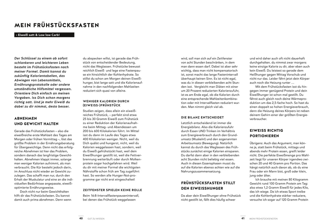 Frühstücksfasten mit der Dr. Walle Formel | Walle, Hardy