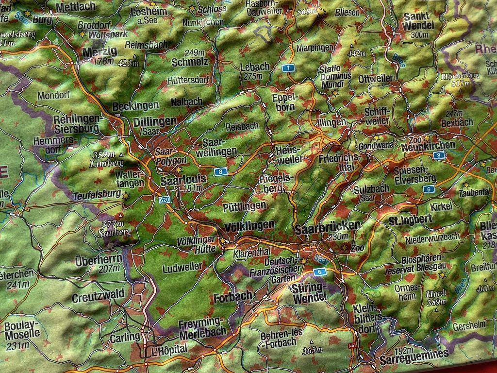 Reliefpostkarte Saarland | Markgraf, André | Engelhardt, Mario