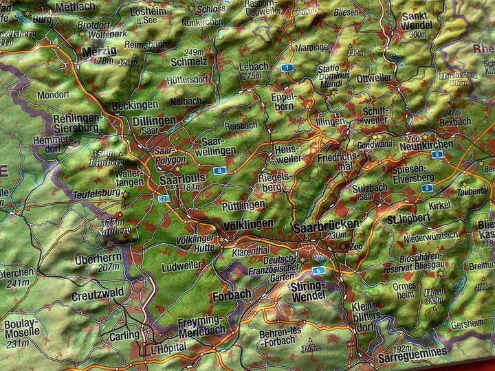 Reliefpostkarte Saarland | Markgraf, André | Engelhardt, Mario