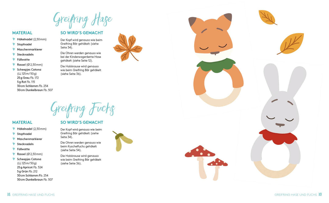 Fuchs, Bär und Hase - süße Häkelwelten für Babys | Stopat, Sabrina