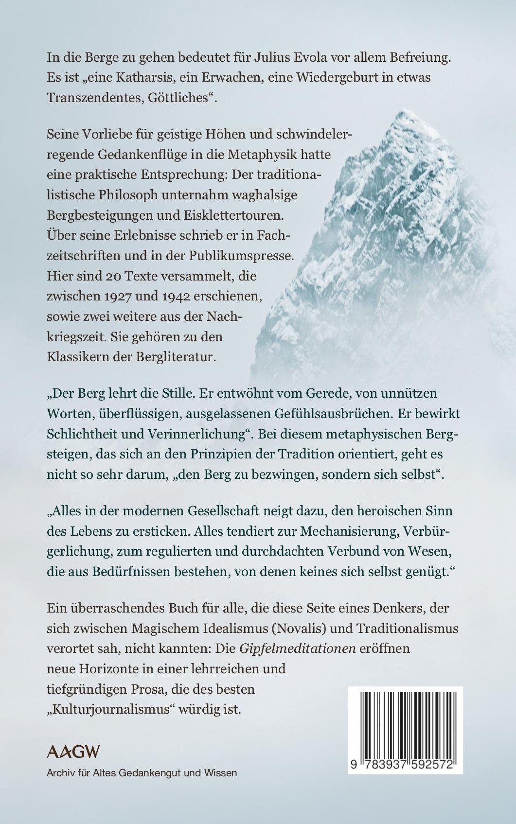 Gipfelmeditationen | Evola, Julius