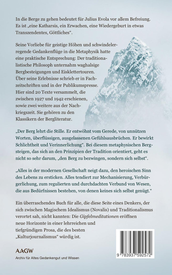 Gipfelmeditationen | Evola, Julius