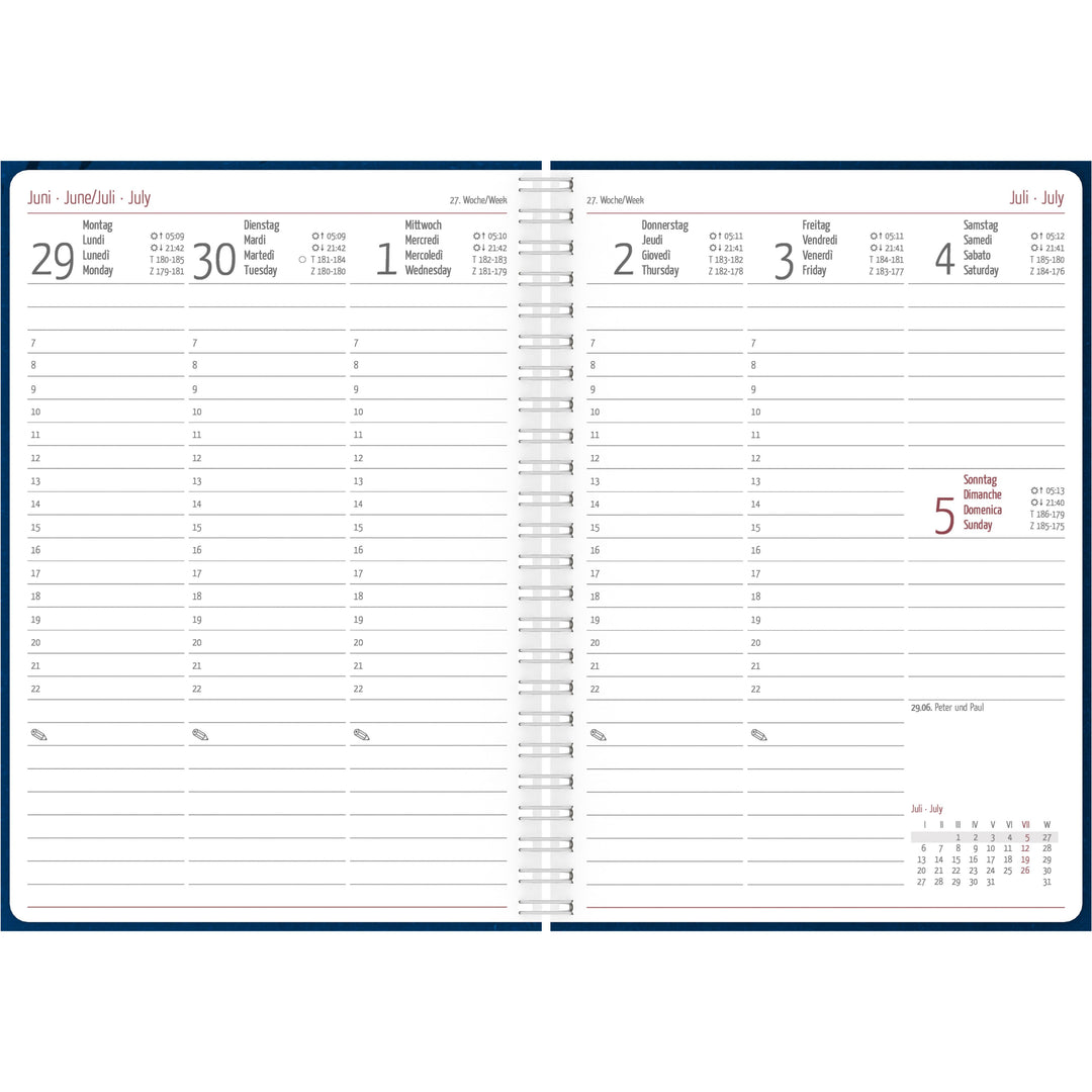 Wochenplaner Nature Line Ocean 2026 - Taschen-Kalender A5 - 1 Woche 2 Seiten...