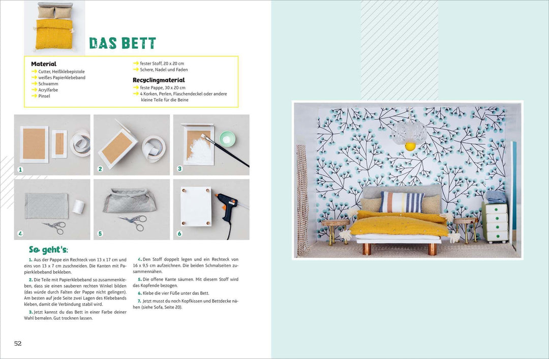 Mein Puppenhaus aus 100% Recyclingmaterial. Inklusive Möbel, Figuren und Zub...