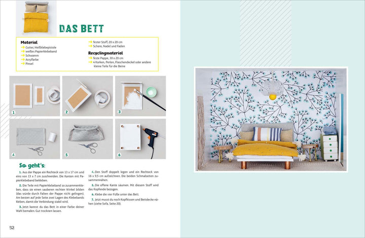 Mein Puppenhaus aus 100% Recyclingmaterial. Inklusive Möbel, Figuren und Zub...