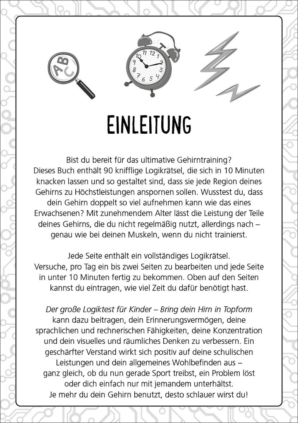 Der große Logiktest für Kinder - Bring dein Hirn in Topform! | Moore, Gareth