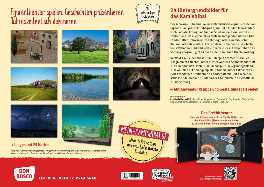 24 Hintergrundbilder für das Kamishibai | -