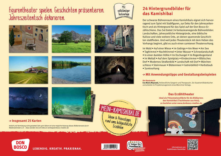 24 Hintergrundbilder für das Kamishibai | -