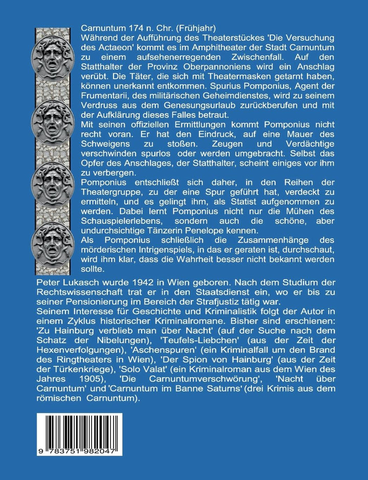 Mörderische Maskenspiele in Carnuntum | Lukasch, Peter