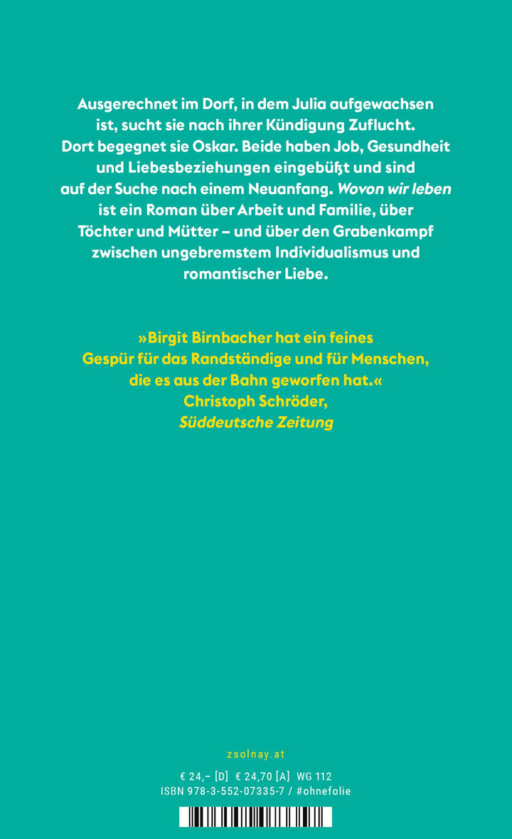 Wovon wir leben | Birnbacher, Birgit