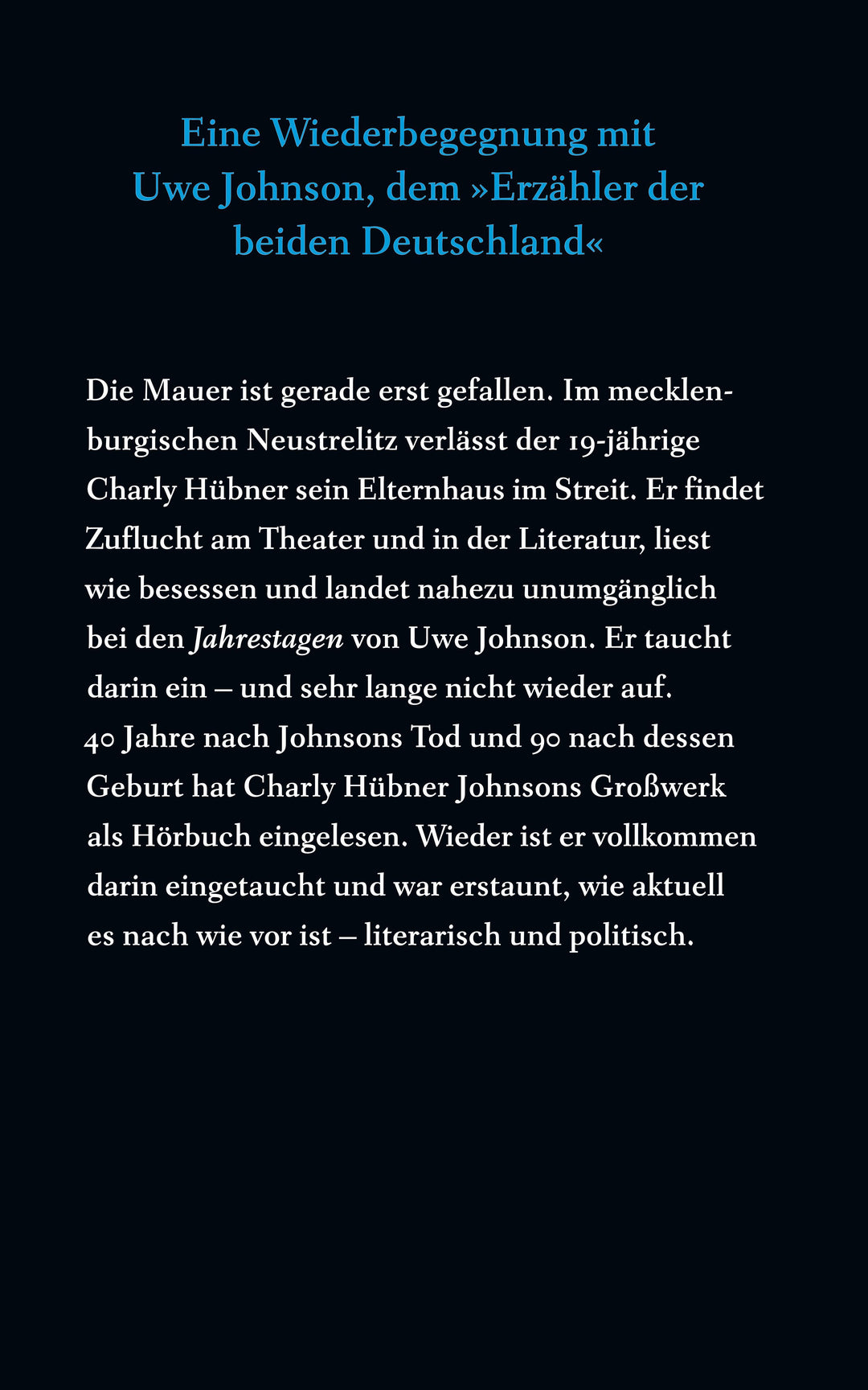 'Wenn du wüsstest, was ich weiß ...' | Hübner, Charly