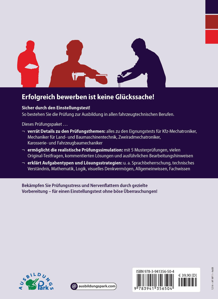 Der Einstellungstest / Eignungstest zur Ausbildung zum Kfz-Mechatroniker, Me...