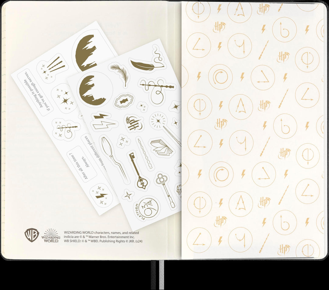 Moleskine Harry Potter Lumos Notizbuch, L/A5, Liniert, Fester Einband, Schwa...