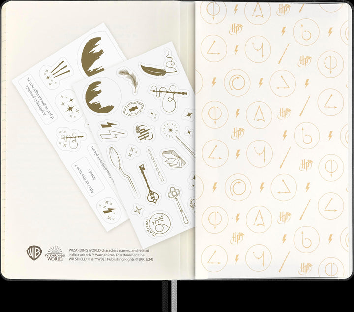 Moleskine Harry Potter Lumos Notizbuch, L/A5, Liniert, Fester Einband, Schwa...