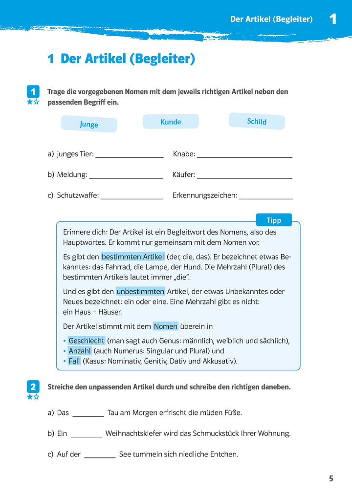 10-Minuten-Training Deutsch Wortarten 5./6. Klasse. Kleine Lernportionen für...