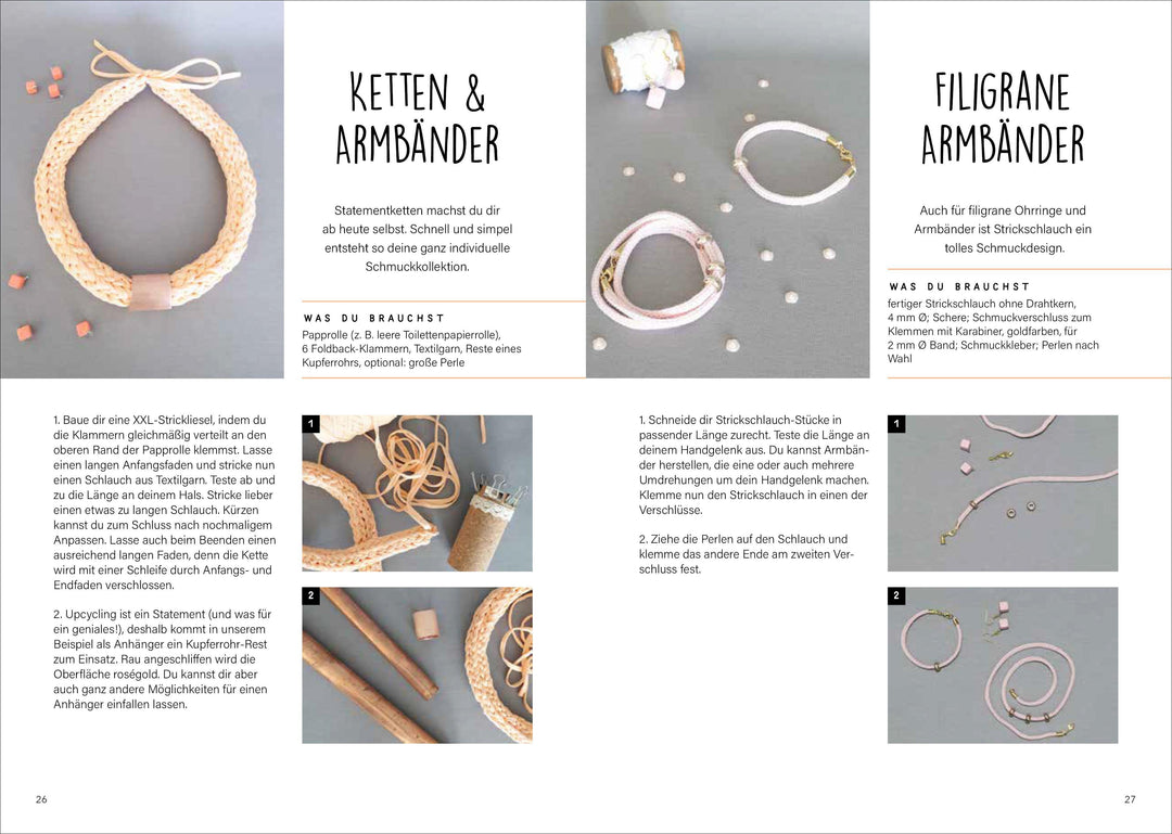 Deko-Ideen aus Strickschlauch | Hagen, Nicole