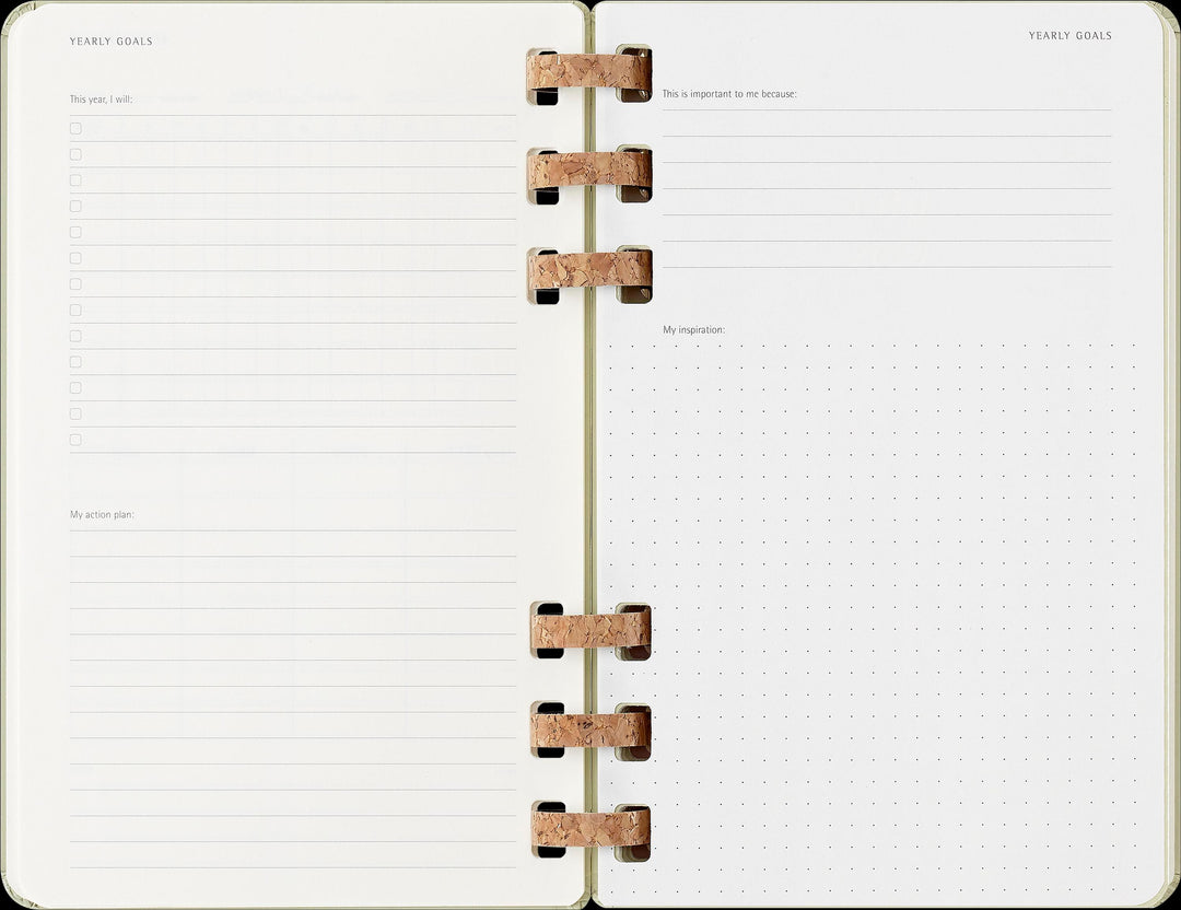 Moleskine 12 Monate Studienplaner mit Spiralbindung 2026, L/A5, Fester Einba...