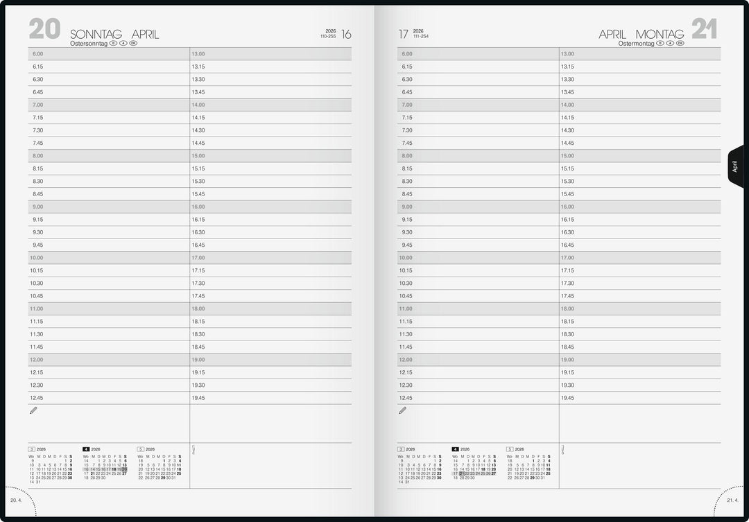 BRUNNEN 1078760906 | Buchkalender Mod. 787 2026 | A4, Kunststoff, schwarz | -