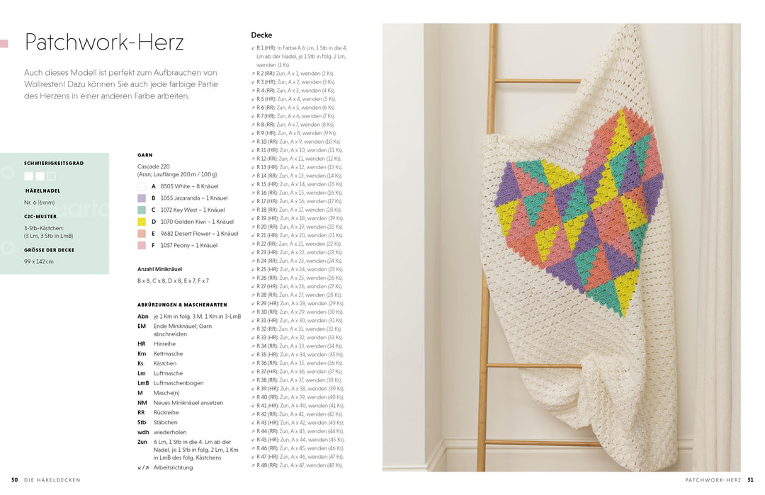 Bunte Häkeldecken Corner-to-Corner | Morgan, Leonie