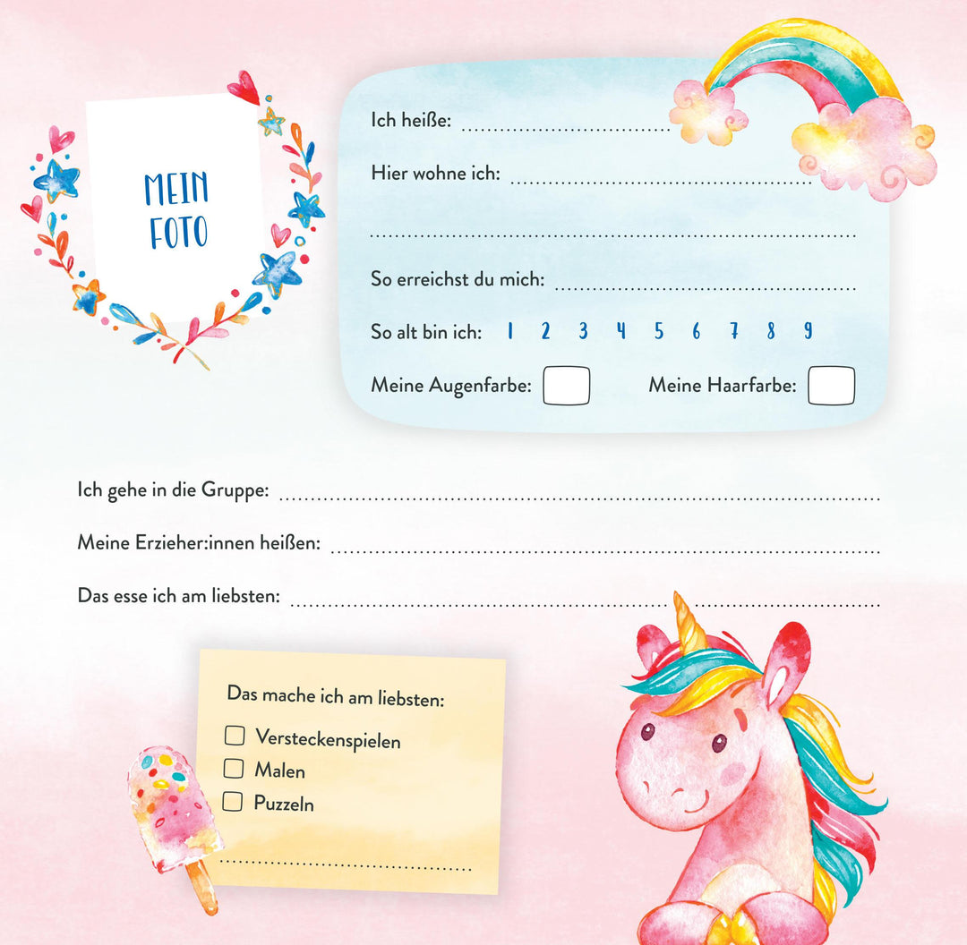 Meine Kindergartenfreunde - Einhörner | -