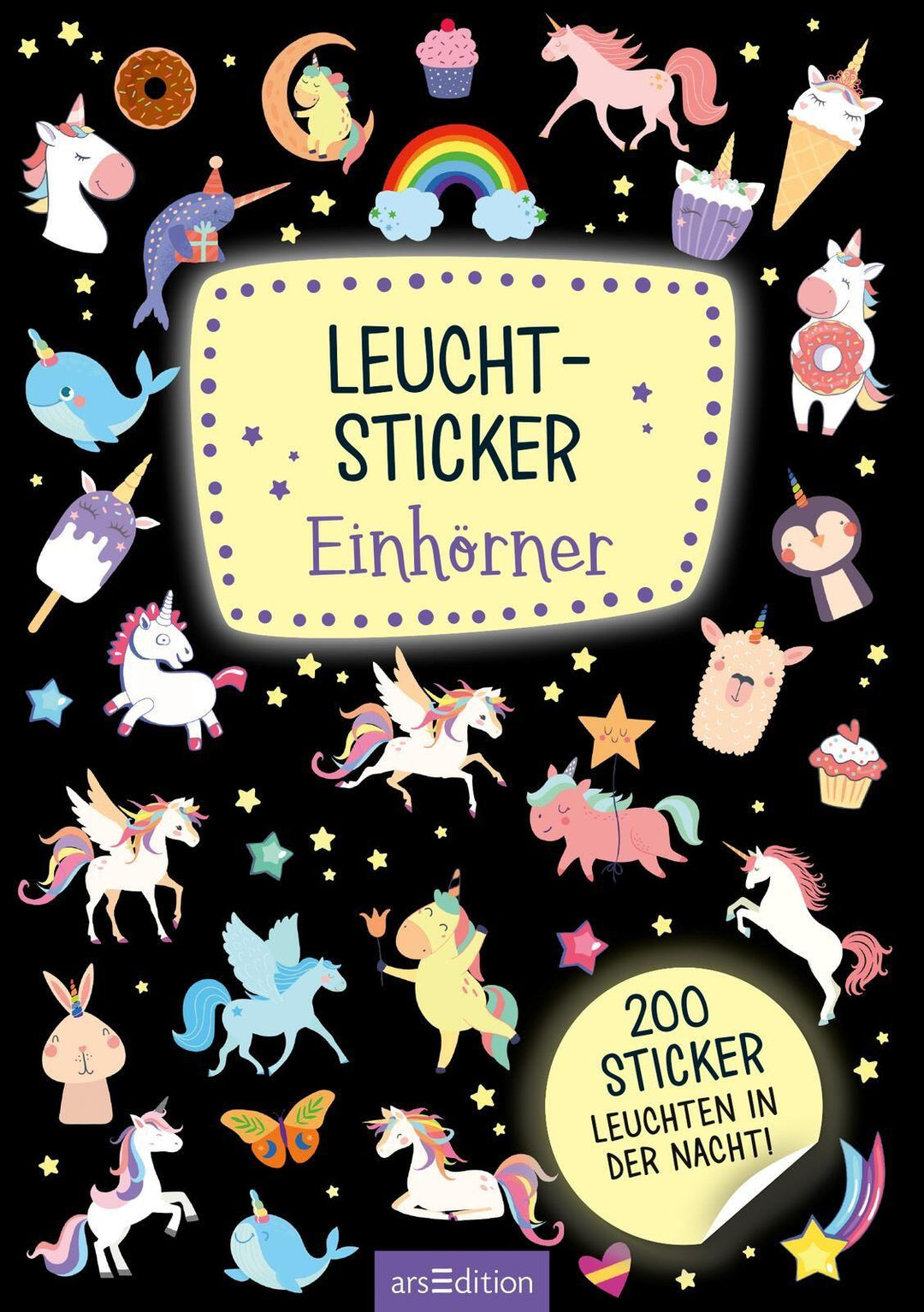 Leucht-Sticker - Einhörner | -