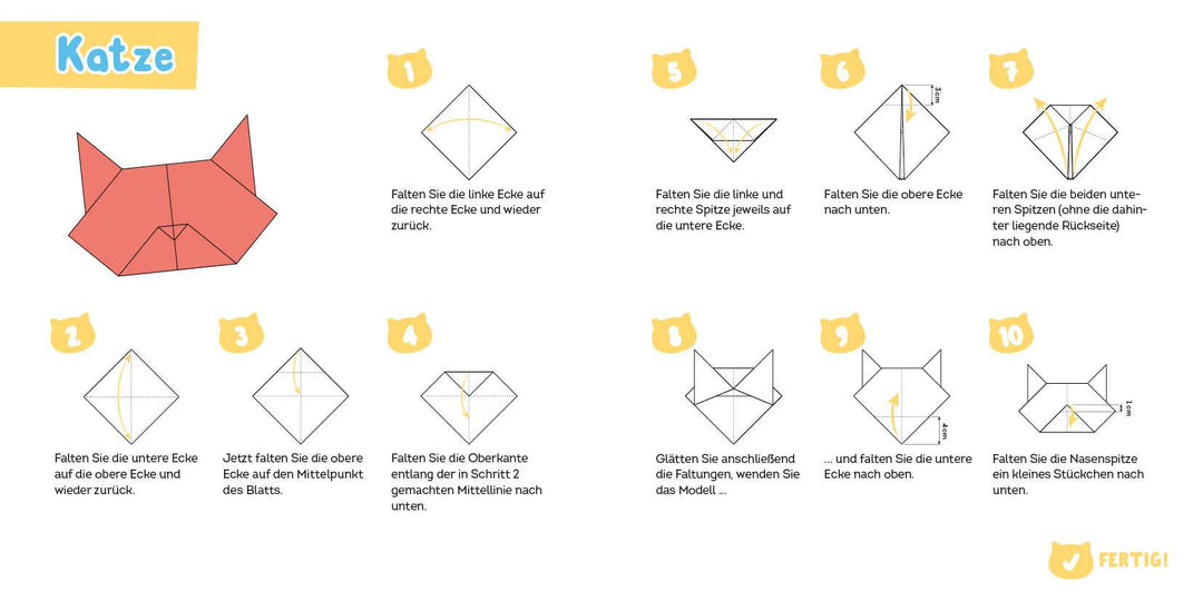 333 Origami - Kawaii Kitten - Niedliche Papiere falten für Katzen-Fans | -