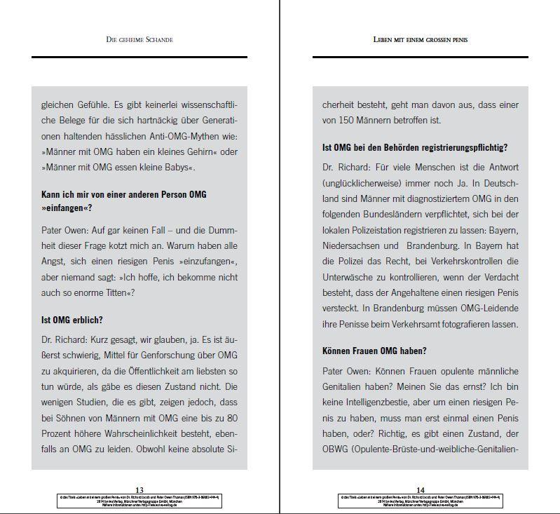 Leben mit einem großen Penis | Jacob, Richard | Thomas, Owen