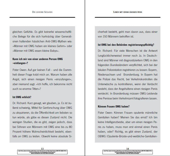 Leben mit einem großen Penis | Jacob, Richard | Thomas, Owen