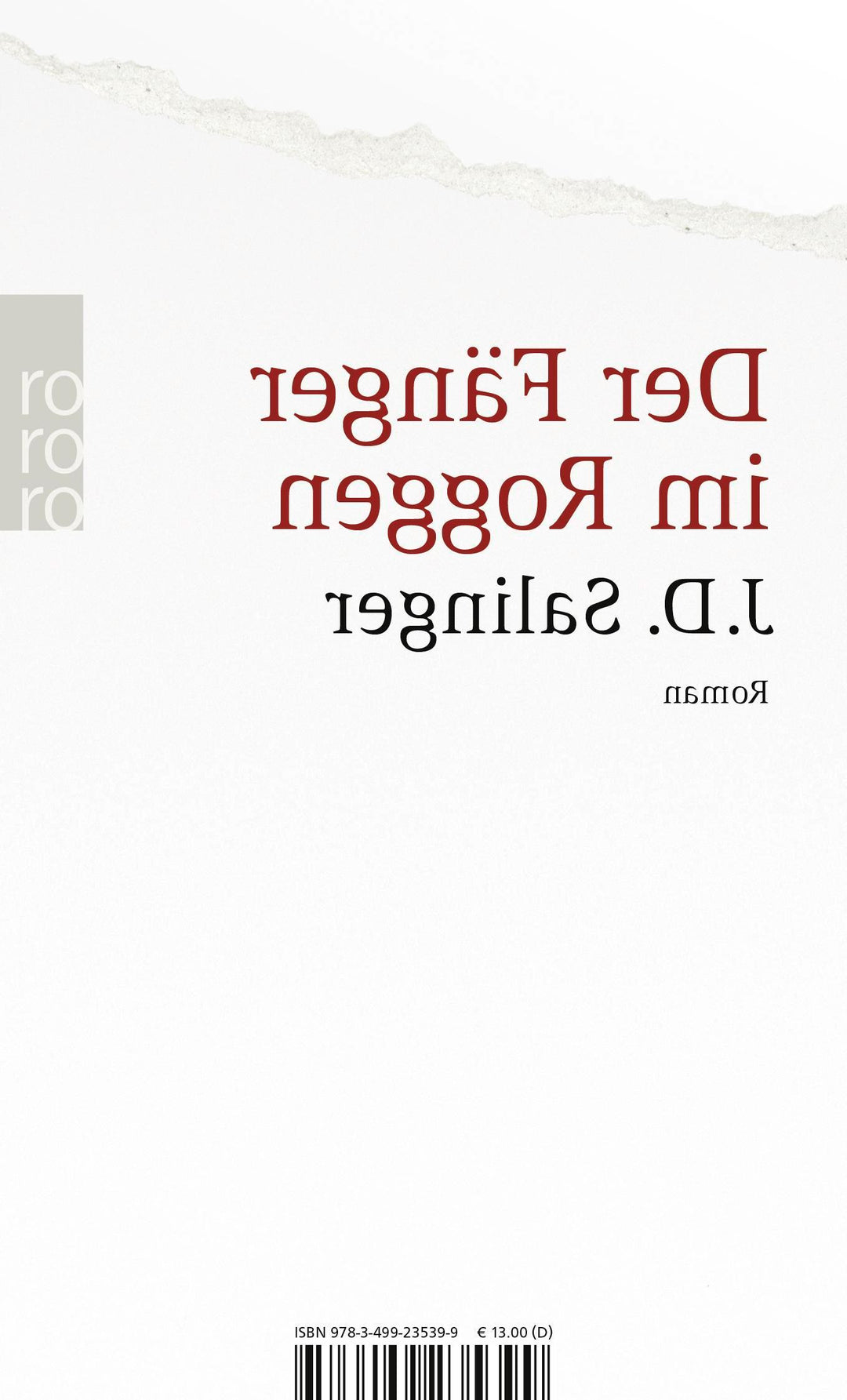 Der Fänger im Roggen | Salinger, Jerome David