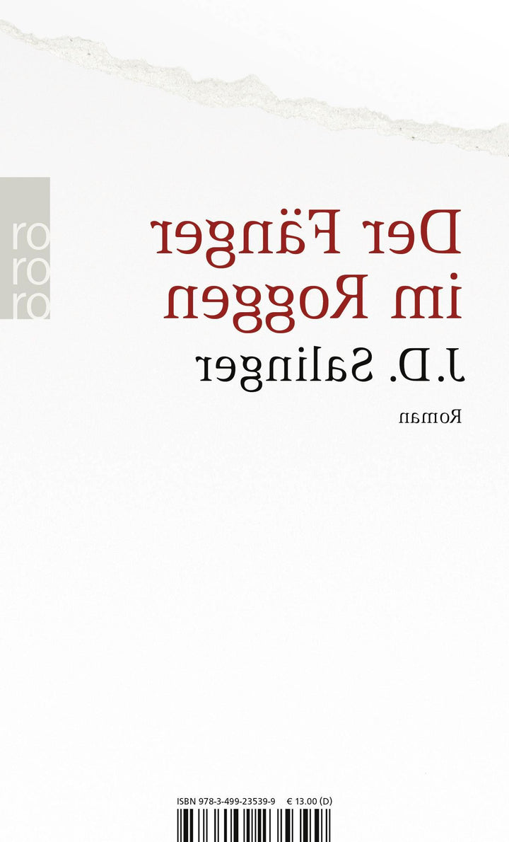 Der Fänger im Roggen | Salinger, Jerome David