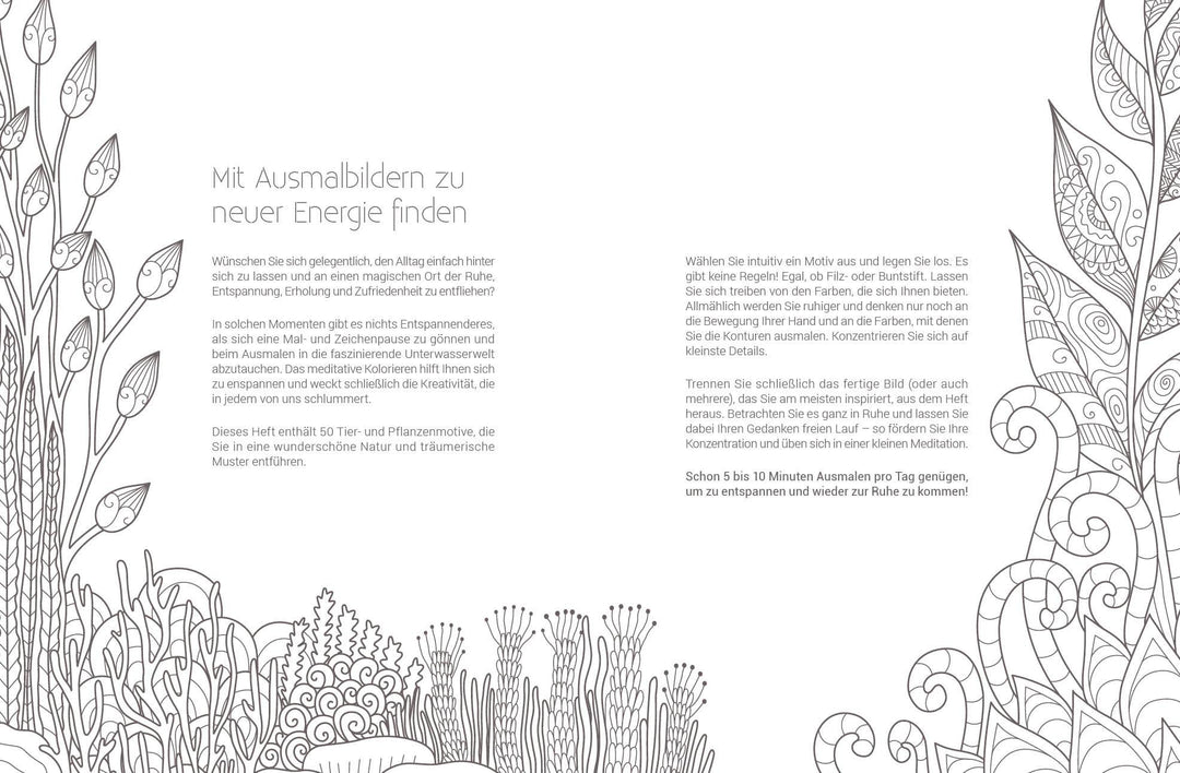Inspiration Meeresrauschen | 50 Unterwasser-Motive zum Ausmalen, Träumen und...