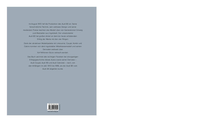 Audi 80 - Alle Modelle von 1972 bis 1995. | Thierl, Kevin