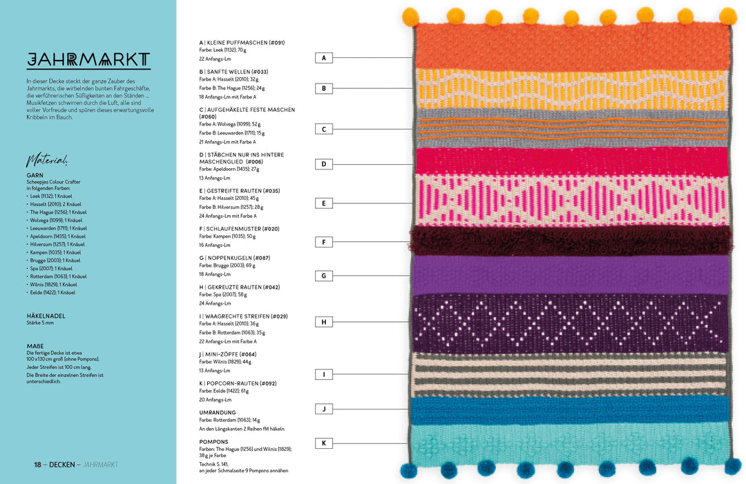 Mix & Match Farbenfrohe Decken häkeln | Crick, Esme